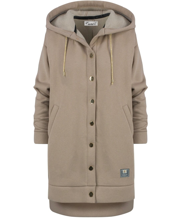 Thick sweatshirt parka coat Warm with hood JESSICA