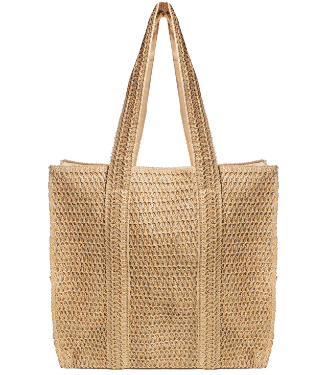 Large summer bag, rectangular, soft woven bag