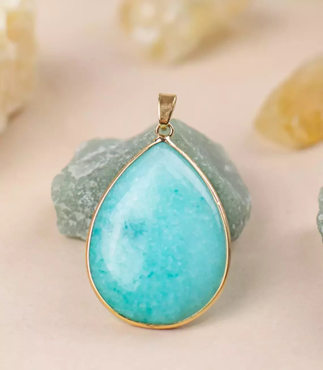 Pendant pendant pendant in amazonite fitting