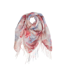 Women's scarf with floral pattern 100x100