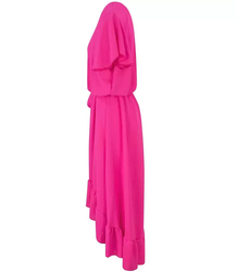 Envelope MAXI dress with Spanish frill