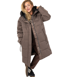 Long winter quilted coat warm jacket SUZANA