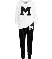 Women's velor tracksuit set Warm M MIA print