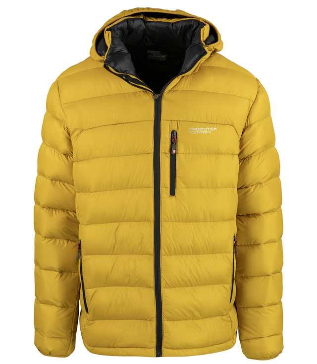 Men's winter quilted jacket with hood 