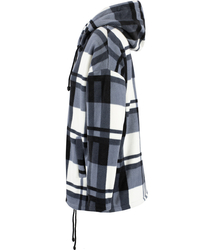 BRITANY warm fleece sweatshirt with a checkered hood