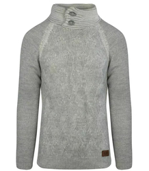 Men&#39;s Chunky Wool Turtleneck Braids Sweater