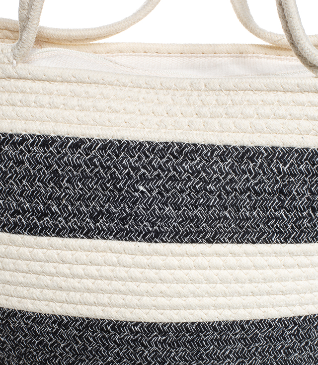 Mega large summer beach bag braided cotton