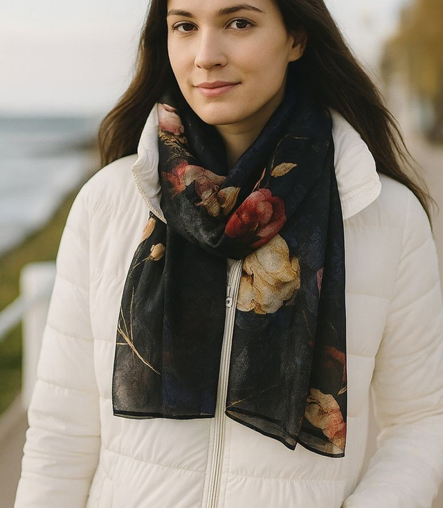 Women's patterned shawl 70x180