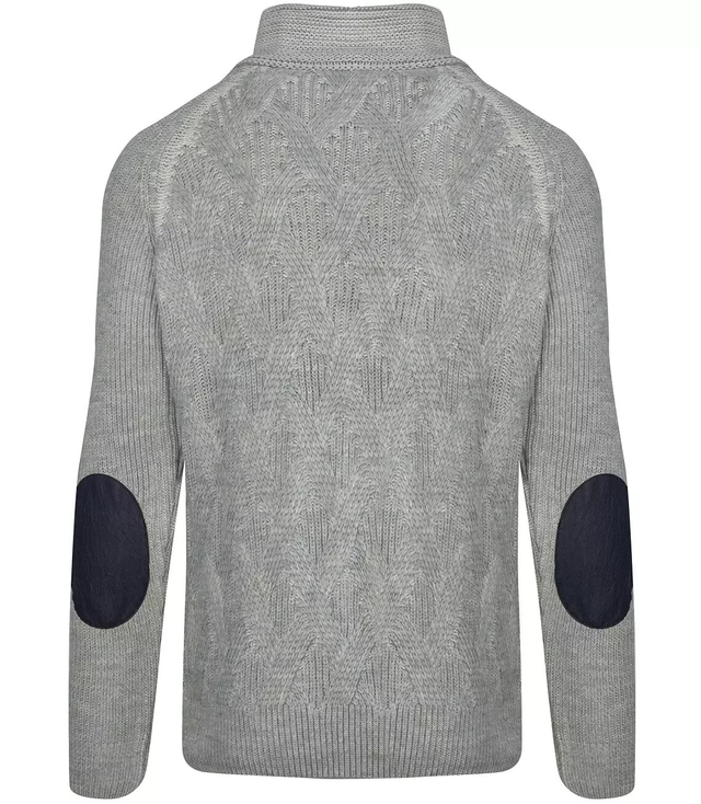 Men&#39;s Chunky Wool Turtleneck Braids Sweater