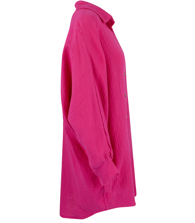 TRINA long, loose muslin shirt