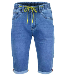 Men's denim shorts tie shorts