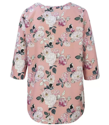 Loose blouse shirt with flowers print CASUAL