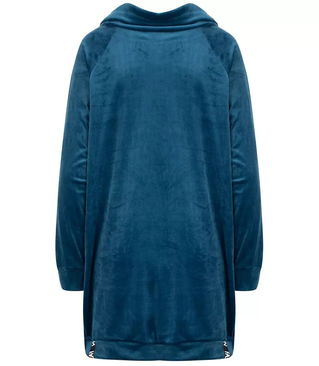 Velour loose plus size sweatshirt chimney MARIOLA