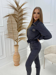 Dres komplet bluza i spodnie z zamszu