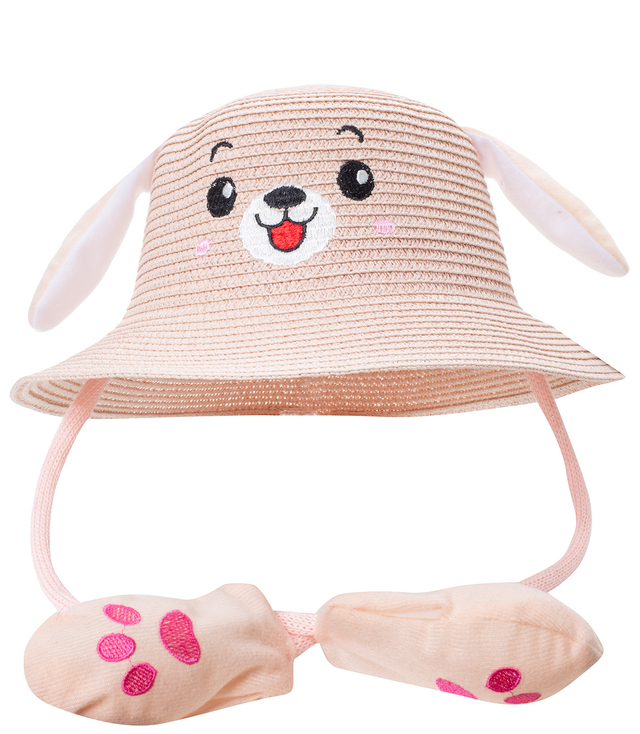 Children's hat with a dog's face and lifting ears