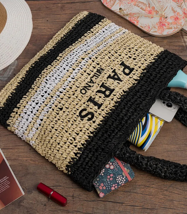 PARIS MILANO striped boho handbag 