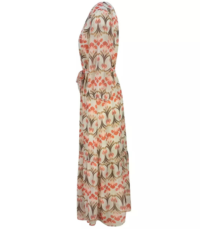 Zwiewna sukienka w print all over pasek