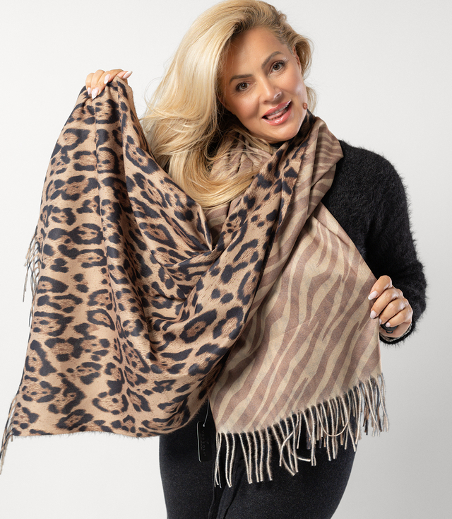 SAFARI panther and zebra scarf scarf