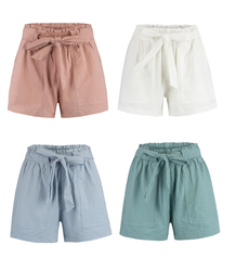 INGRID summer shorts, high waisted, crinkled shorts