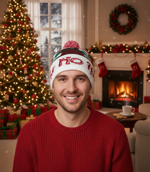 Winter Christmas hat with pom-pom - perfect for preze