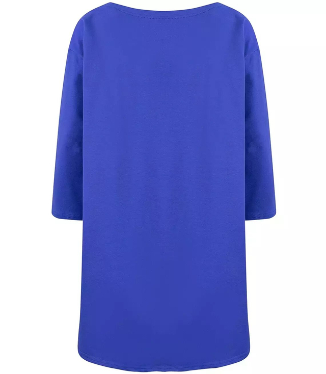 Oversize sweatshirt blouse longer back pocket