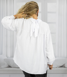 Loose shirt with bow on back longer back LILIANA