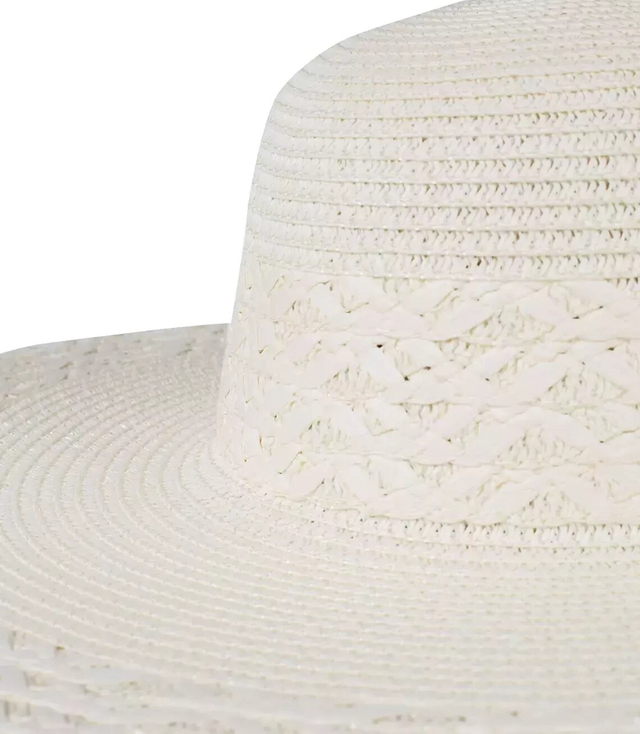 Fashionable large braided wide brim women's hat