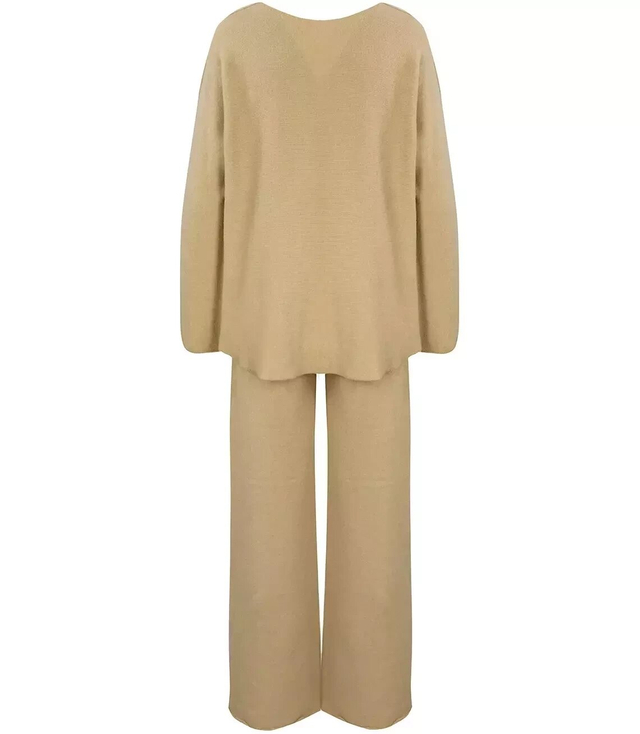 Sweater set tracksuit knit sweatshirt pants