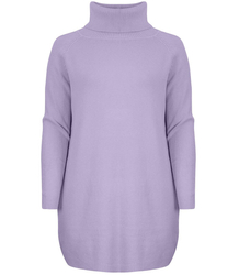 Luźna Sukienka dzianinowa Golf WEŁNA +SIZE