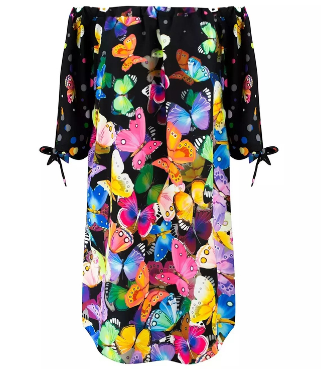 SPANISH tunic mini dress with butterflies