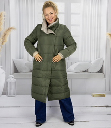 Women's long jacket double-sided quilted coatEMMA