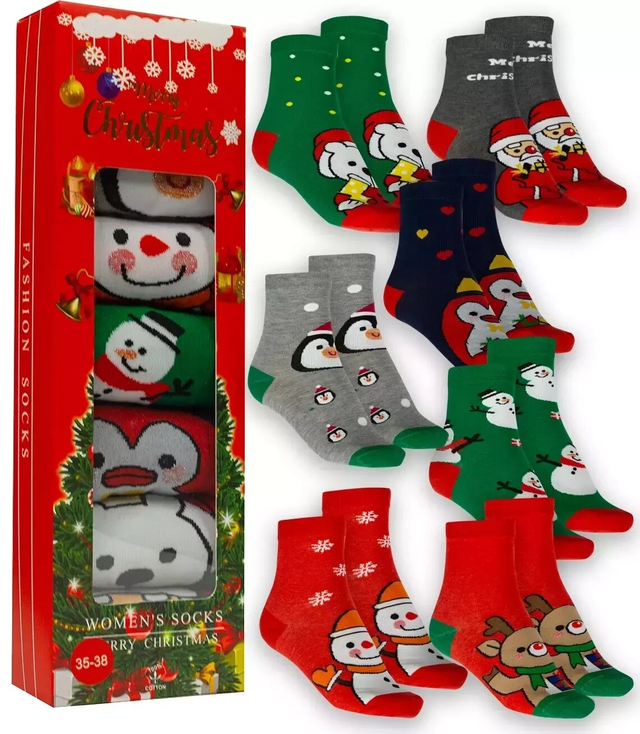 Women&#39;s Christmas socks 7-pack socks