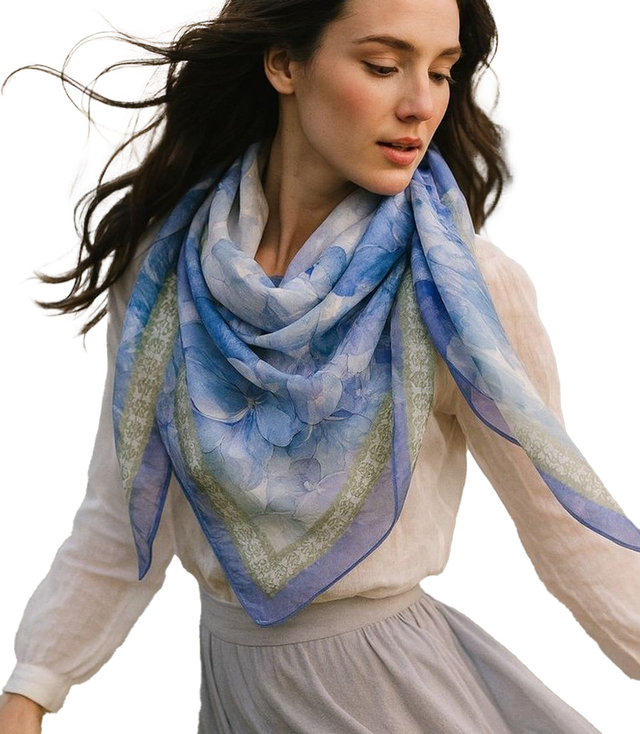Elegant women's scarf with an insane 70x70 pattern