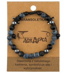 Bransoletka męska z naturalnych kamieni