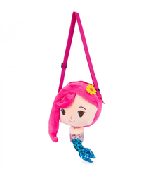 Children's bag in the shape of a mermaid with colorful hair