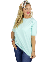 Blouse t-shirt with round neckline and 1/2 sleeve EVELINA