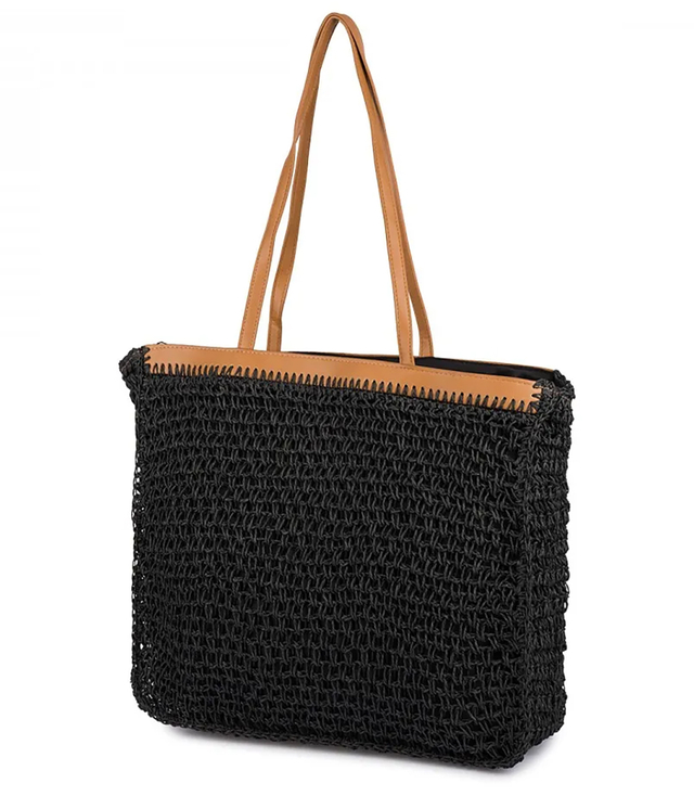PARIS MILANO plaid shopper bag