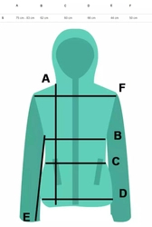 Warm thick sweatshirt with zipped hood pocket