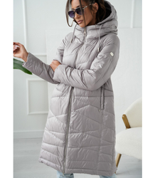 Long elegant quilted women's winter insulated coat SAMANTA