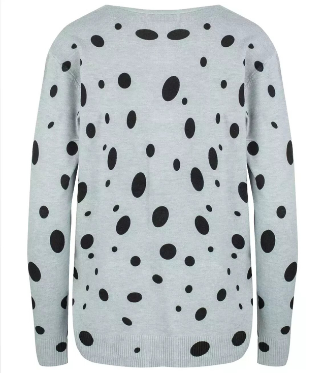 Short polka dot and zircon sweater LIZA