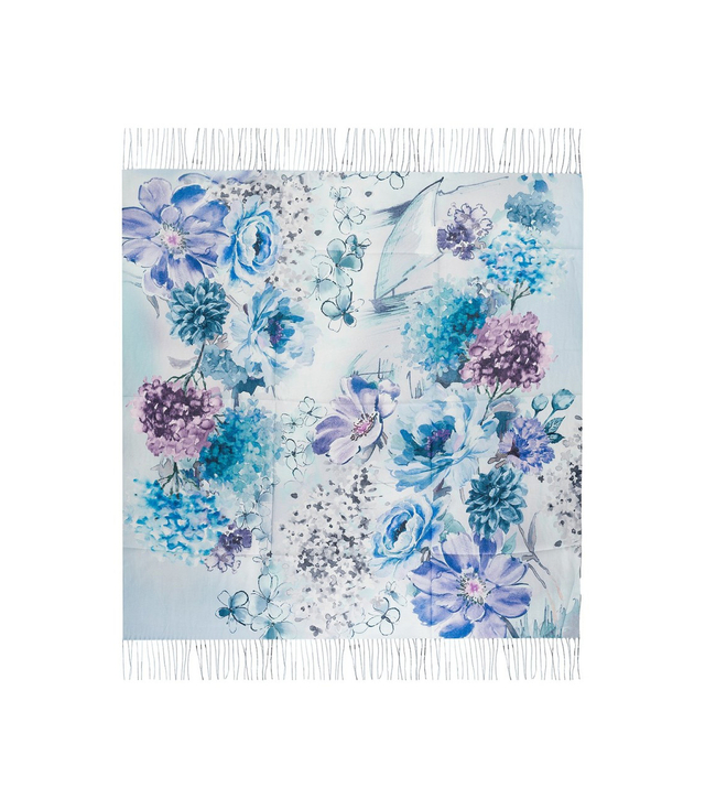 Women's scarf with floral pattern 100x100