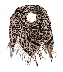 Fashionable scarf panther scarf elegant scarf with tassels