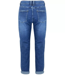 Spodnie jeansowe Jeansy mom fit blue LAURA