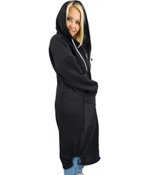 Long women's hoodie. Warm, nice material. Zipper BETH