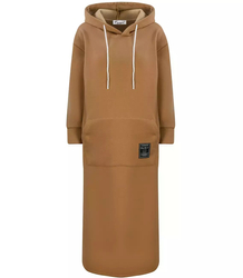 Ciepła bluza damska dresowa Oversize Sukienka Bawełniana Kaptur