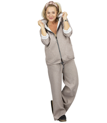 Dres damski długa rozpinana bluza + luźne spodnie SOFT TOUCH