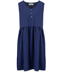 A simple midi dress with a cut-off waist and flared bottom NATASHA