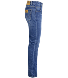 Classic men's navy blue straight leg jeans