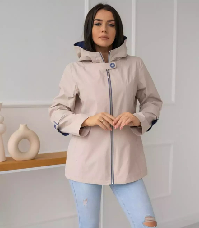 Women's transitional spring hooded jacket LUIZA