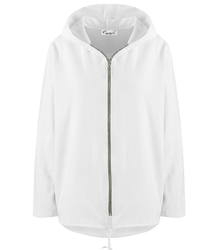 One-color basic women's thin sweatshirt with hood ZEFIRA